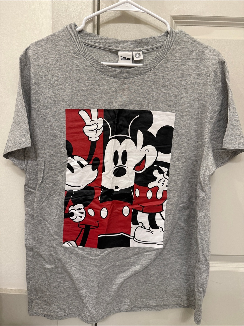 Disney Grey Tee with Red & Black Mickey Graphic